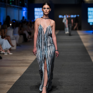 Satin Printed Dress