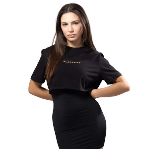 Black Cropped T-Shirt